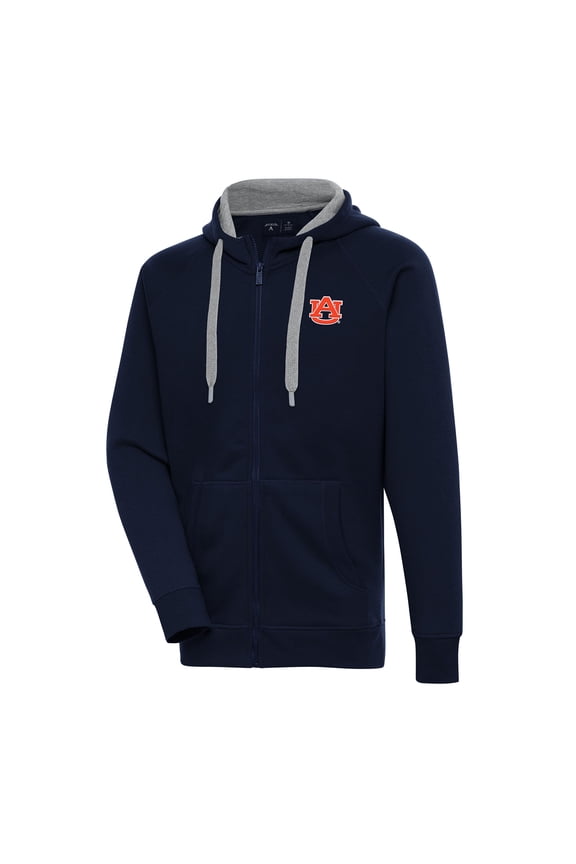 Men's Antigua Navy Auburn Tigers Big & Tall Victory Full-Zip Hoodie