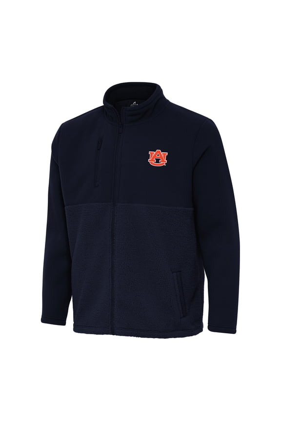 Men's Antigua Navy Auburn Tigers Daily Fused Full-Zip Jacket