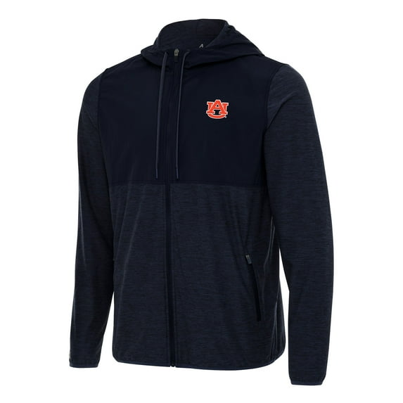 Men's Antigua Navy Auburn Tigers Sway Full-Zip Hoodie