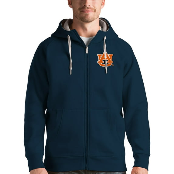 Men's Antigua Navy Auburn Tigers Victory Full-Zip Hoodie