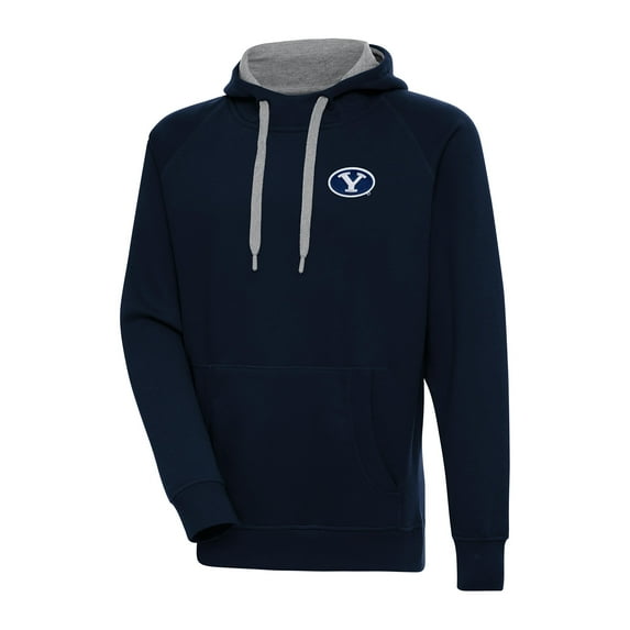 Men's Antigua Navy BYU Cougars Big & Tall Victory Raglan Pullover Hoodie