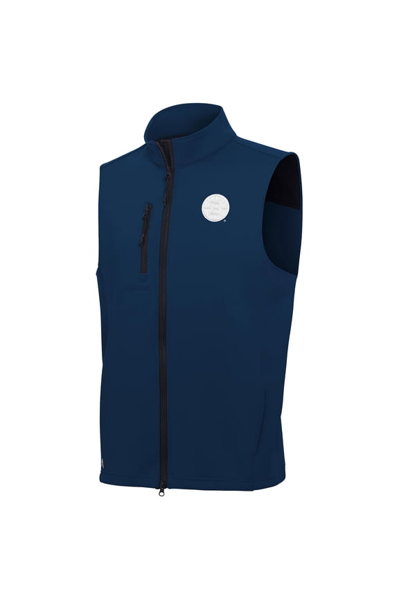 Men's Antigua Navy Boston Bruins White Logo Demand Full-Zip Vest