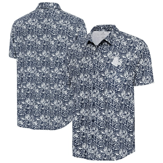 Men's Antigua Navy Boston Red Sox Resort Button-Up Shirt