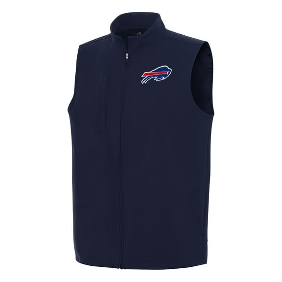 Men's Antigua  Navy Buffalo Bills Regard Full-Zip Vest
