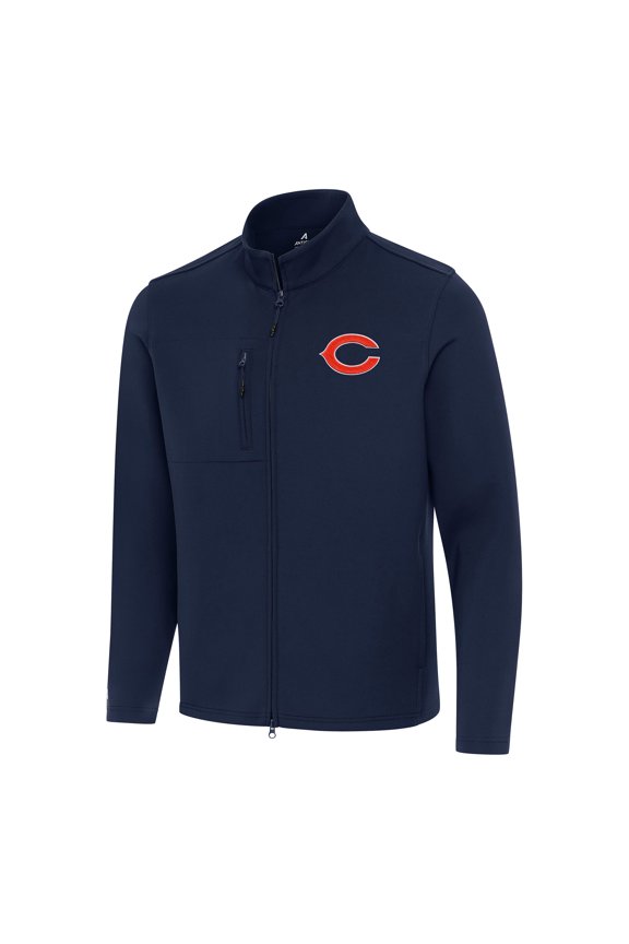 Men's Antigua Navy Chicago Bears Objection Full-Zip Jacket