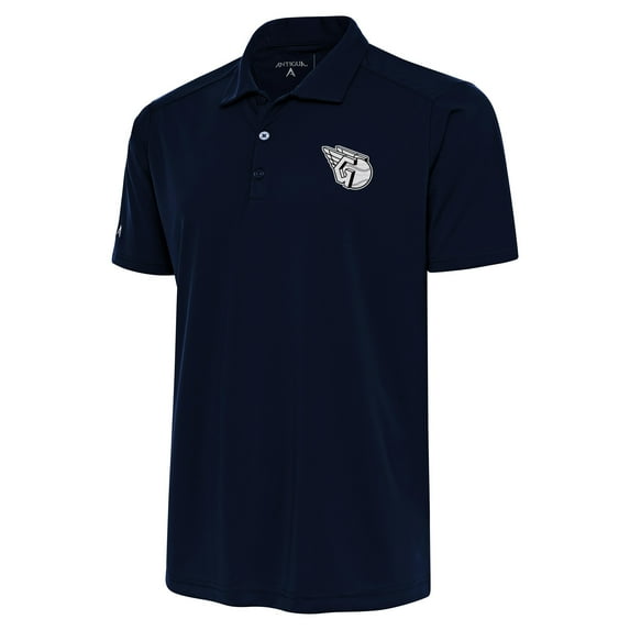 Men's Antigua Navy Cleveland Guardians Big & Tall Metallic Tribute Polo