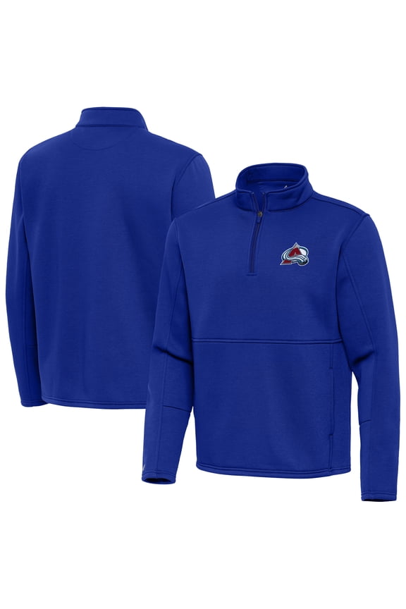 Men's Antigua Navy Colorado Avalanche Twist Quarter-Zip Pullover Jacket
