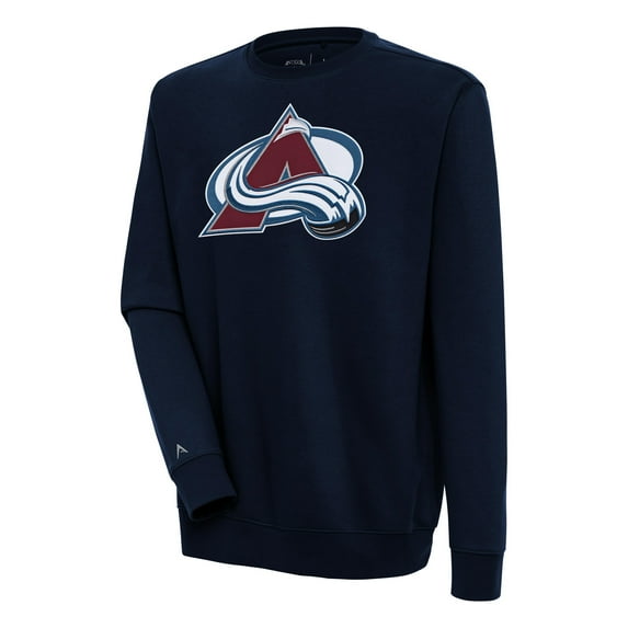 Men's Antigua  Navy Colorado Avalanche Victory Pullover Sweatshirt