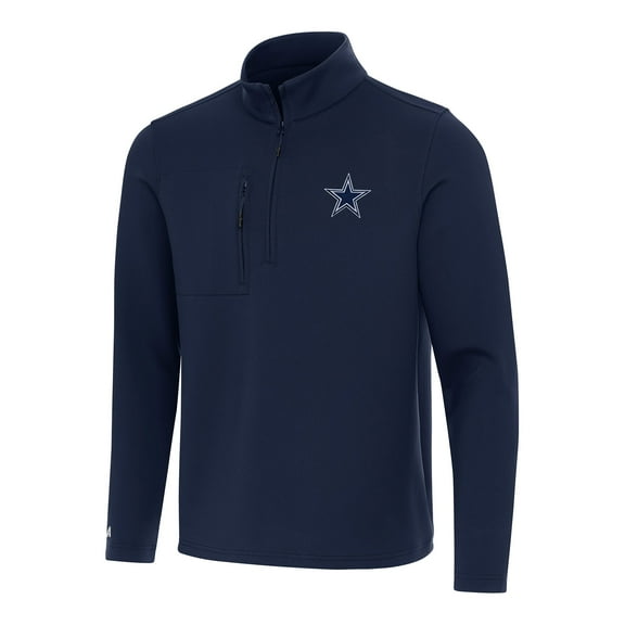 Men's Antigua Navy Dallas Cowboys Insider Quarter-Zip Pullover Top