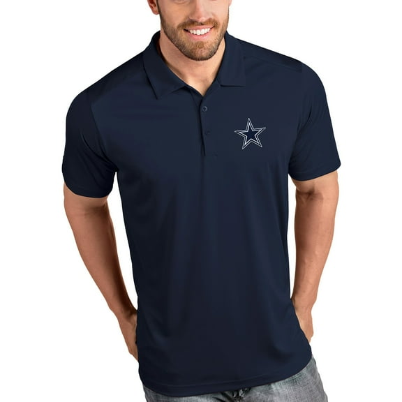 Men's Antigua Navy Dallas Cowboys Tribute Polo