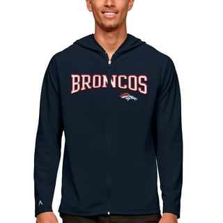 Men's Nike Navy Denver Broncos Sideline Half-Zip Hoodie Size: Large