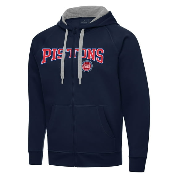 Men's Antigua Navy Detroit Pistons Big & Tall Victory Full-Zip Hoodie Jacket