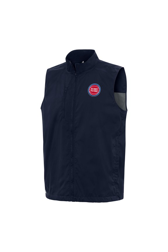 Men's Antigua Navy Detroit Pistons Brisk Full-Zip Vest