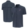 thumbnail image 1 of Men's Antigua Navy Detroit Tigers Activate Stars and Stripes Team Logo Short Sleeve Button-Up Shirt, 1 of 3