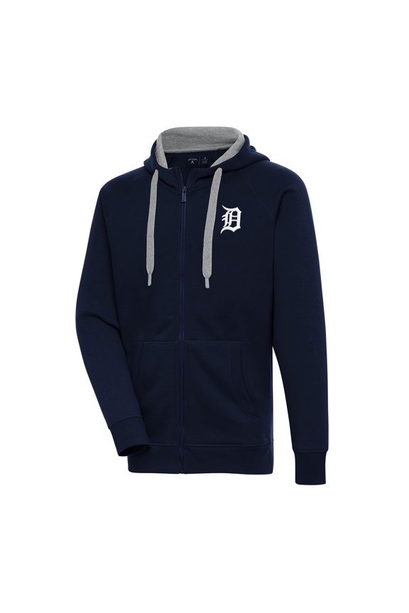 Men's Antigua Navy Detroit Tigers Big & Tall Victory Full-Zip Hoodie Jacket