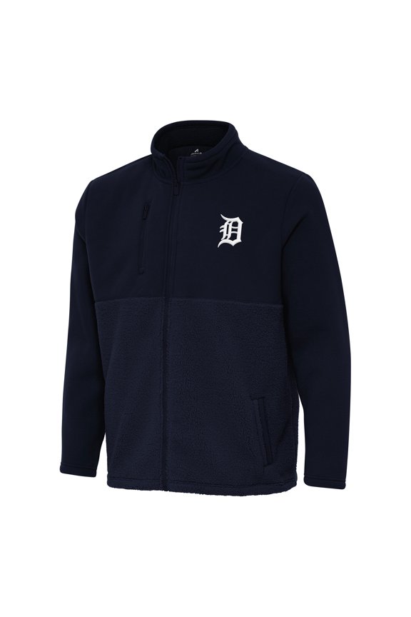 Men's Antigua Navy Detroit Tigers Daily Fused Full-Zip Jacket