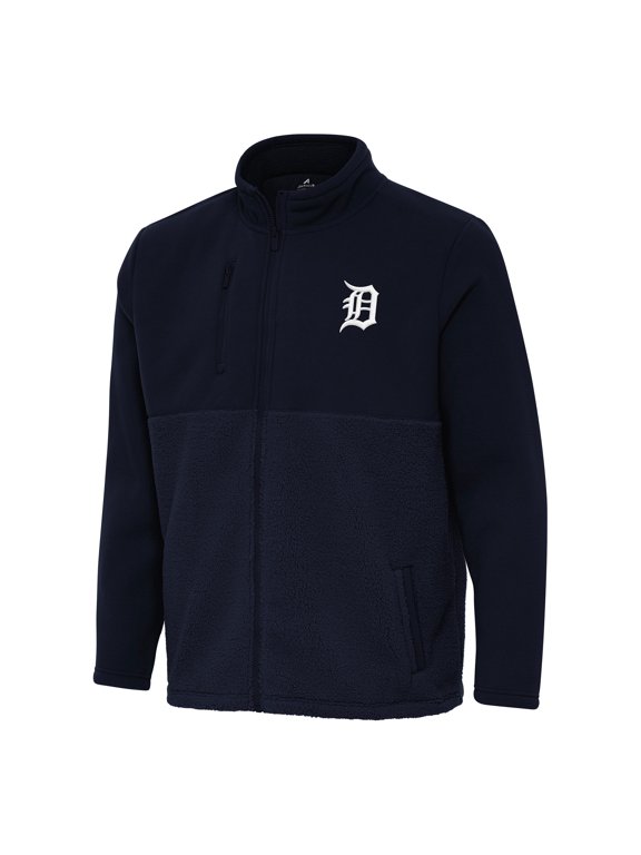 Men's Antigua Navy Detroit Tigers Daily Fused Full-Zip Jacket