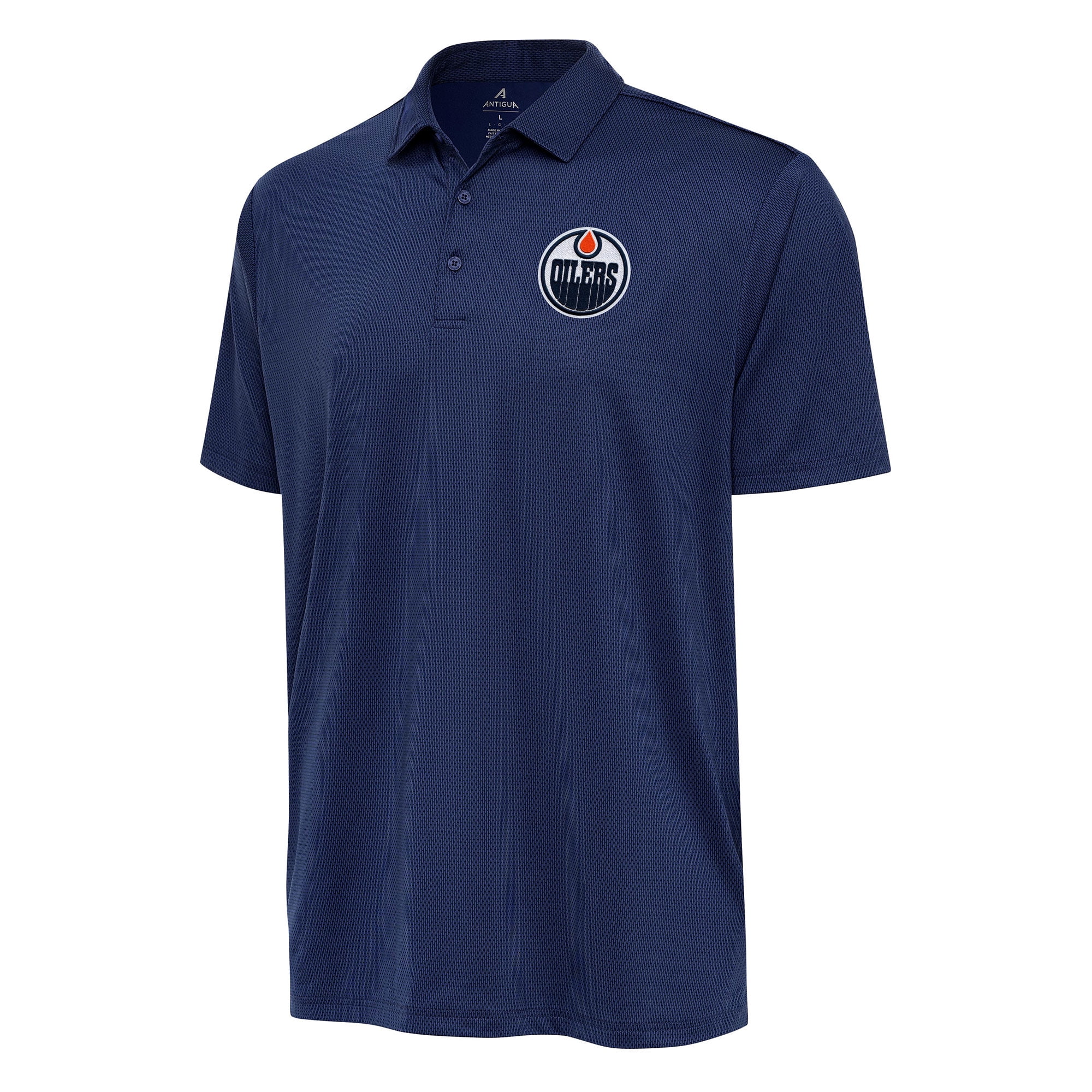 Men's Antigua Navy Edmonton Oilers Ellipse Polo