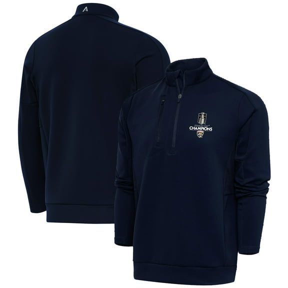 Men's Fanatics Navy Florida Panthers 2025 Stanley Cup Champions Genesis Quarter-Zip Pullover