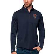 Mens Antigua Navy Florida Panthers Tribute Quarter-Zip Pullover Top