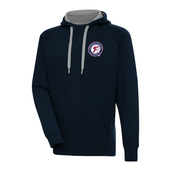 Men's Antigua Navy Fredericksburg Nationals Victory Pullover Hoodie