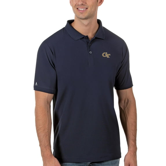 Men's Antigua Navy Georgia Tech Yellow Jackets Legacy Pique Polo
