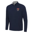 thumbnail image 1 of Men's Antigua Navy/Gray Florida Panthers Content Quarter-Zip Pullover Top, 1 of 1