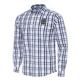 thumbnail image 1 of Men's Antigua Navy/Gray Philadelphia Union Tending 2 Tri-Blend Long Sleeve Button-Down Shirt, 1 of 1