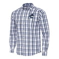 thumbnail image 1 of Men's Antigua  Navy/Gray Vancouver Canucks Tending 2 Button-Down Long Sleeve Shirt, 1 of 1