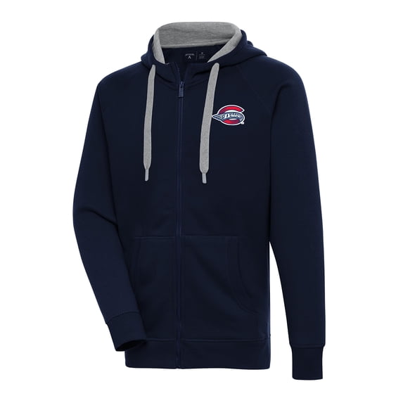 Men's Antigua Navy Greenville Drive Victory Full-Zip Hoodie