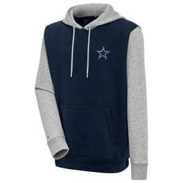 Men s Antigua Navy Heather Gray Dallas Cowboys Victory Pullover Hoodie Walmart