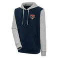 thumbnail image 1 of Men's Antigua  Navy/Heather Gray Florida Panthers Victory Colorblock Pullover Hoodie, 1 of 1