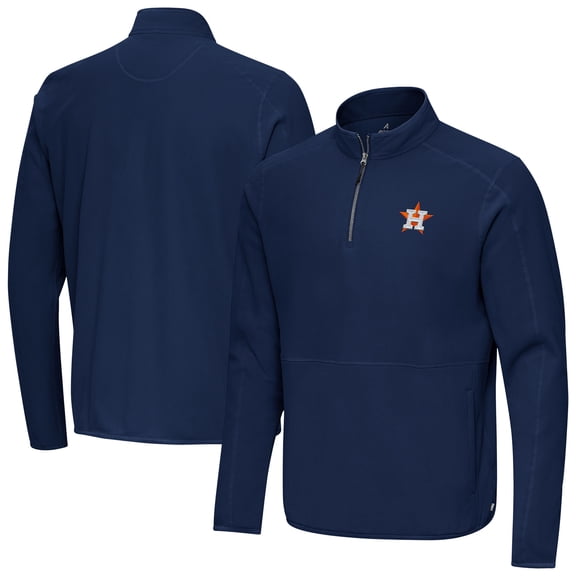 Men's Antigua Navy Houston Astros Step Up Quarter-Zip Pullover