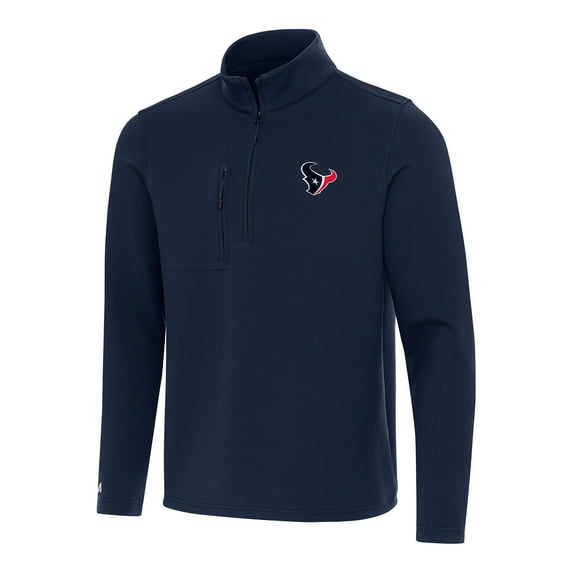 Men's Antigua Navy Houston Texans Insider Quarter-Zip Pullover Top