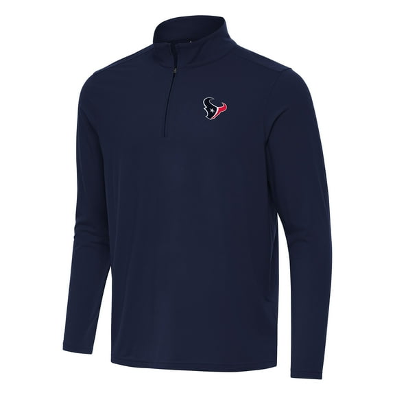 Men's Antigua Navy Houston Texans Intent Quarter-Zip Pullover Top