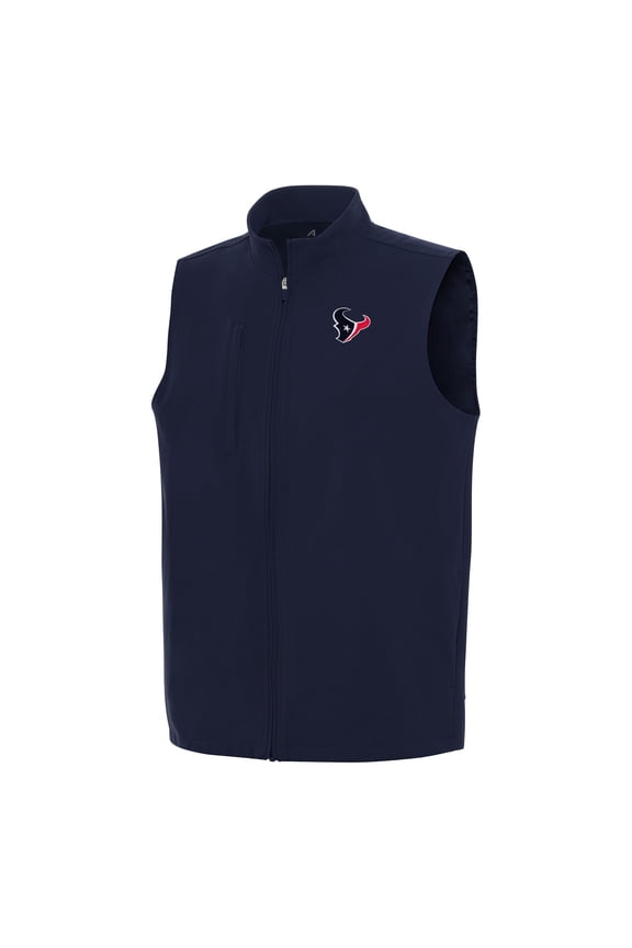 Men's Antigua  Navy Houston Texans Regard Full-Zip Vest
