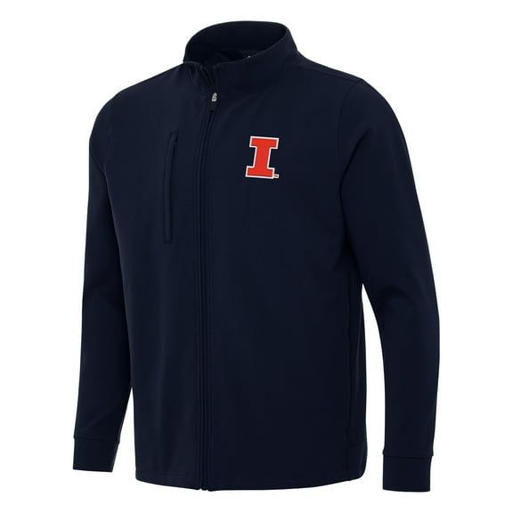 Men's Antigua Navy Illinois Fighting Illini Regard Full-Zip Jacket