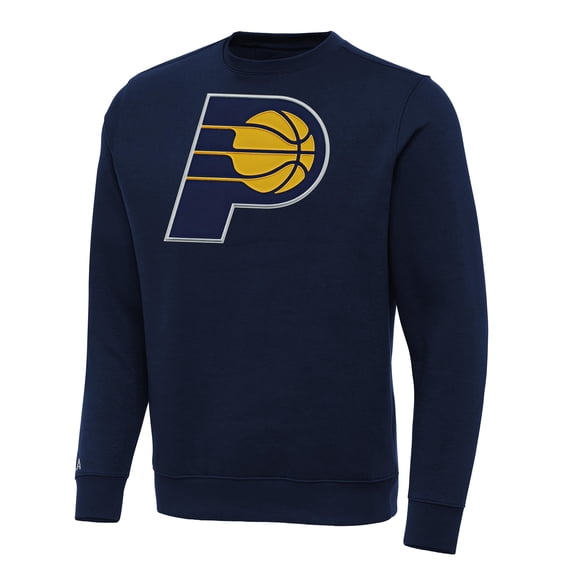 Men's Antigua Navy Indiana Pacers Big & Tall Victory Crew Neck Pullover Sweatshirt