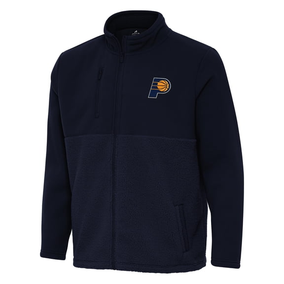 Men's Antigua Navy Indiana Pacers Daily Fused Full-Zip Jacket