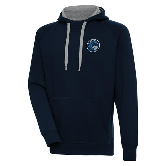 Men's Antigua  Navy Iowa Wolves Victory Pullover Hoodie