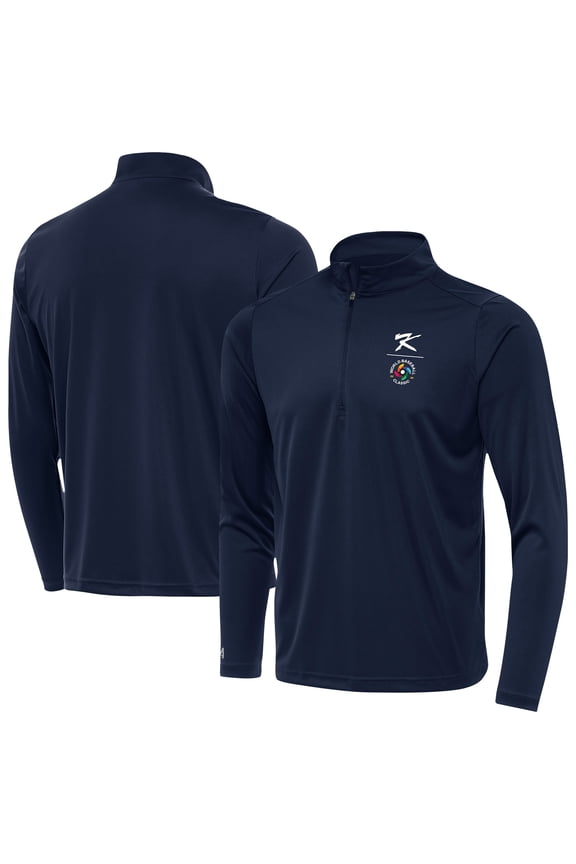 Men's Antigua Navy Korea Baseball Direct to Film Tribute Quarter-Zip Pullover