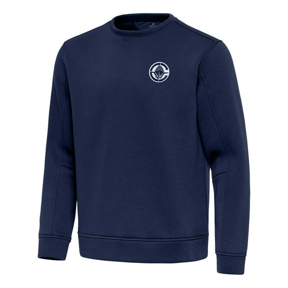 Men's Antigua  Navy LA Clippers Relevant Pullover Sweatshirt