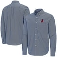 thumbnail image 1 of Men's Antigua Navy Los Angeles Angels Porter Woven Long Sleeve Button-Down Shirt, 1 of 3