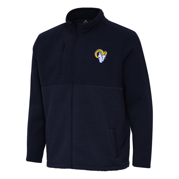 Men's Antigua Navy Los Angeles Rams Daily Fused Full-Zip Jacket