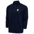 thumbnail image 1 of Men's Antigua Navy Memphis Grizzlies Metallic Logo Generation Quarter-Zip Top, 1 of 1