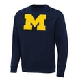 thumbnail image 1 of Men's Antigua Navy Michigan Wolverines Victory Crewneck Pullover Sweatshirt, 1 of 1