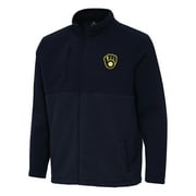 Mens Antigua Navy Milwaukee Brewers Daily Fused Full-Zip Jacket