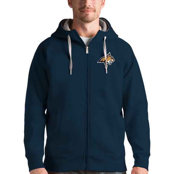 Men's Antigua Navy Montana State Bobcats Victory Full-Zip Hoodie