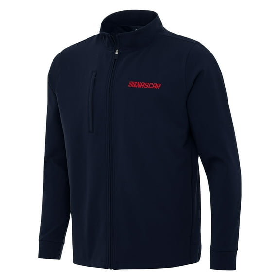 Men's Antigua  Navy NASCAR Patriotic Regard Full-Zip Jacket