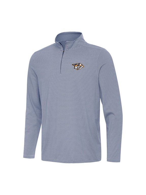 Men's Antigua Navy Nashville Predators Twine Quarter-Zip Top